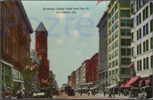 BROADWAY LOOKING SOUTH FROM FIRST ST. LOS ANGELES CALIFORNIA