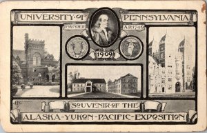 University of Pennsylvania Souvenir Alaska Yucon Pacific Expo c1909 Postcard P79