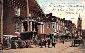 Wilmington Delware King Street Market Street Scene Vintage Postcard AA67188