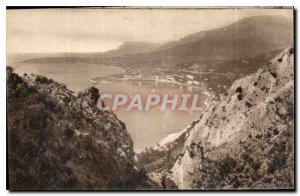 Old Postcard Menton shooting between Rocks