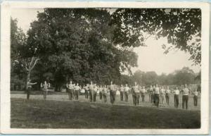 Military Men Exercising    *RPPC