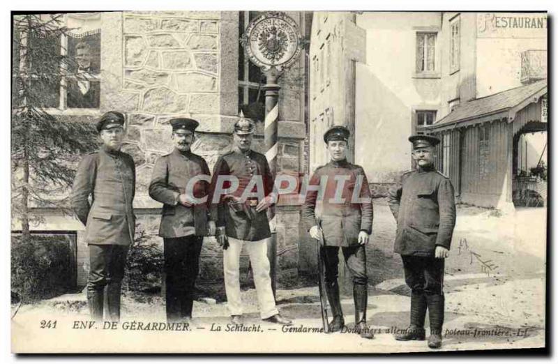 Postcard Old Customs Customs Gerardmer surroundings La Schlucht Gendarme Customs