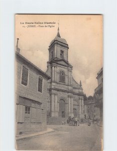 Postcard Place de l'Eglise, Jussey, France