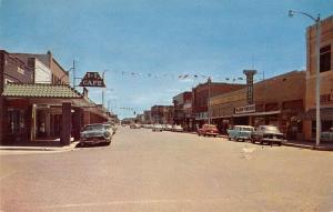 Dalhart Texas birds eye view south on Main St vintage pc Y13195