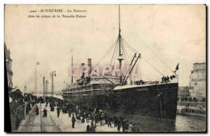 Old Postcard St Nazaire Navarre in the locks of New Entrance Boat