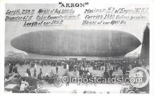 From Rubber City Stamp Club, Akron, Ohio USA Zeppelin Air Ship Akron Unused 