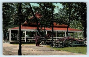 TOPEKA, KS Kansas ARCADE BUILDING Vinewood Park 1911 Shawnee County  Postcard