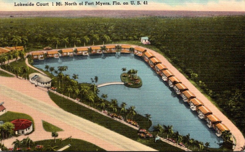 Florida Fort Myers The Lakeside Court 1950