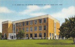 SIOUX CITY, IA Iowa  AW JONES SCIENCE HALL~Morningside College  c1940's Postcard