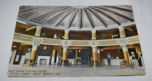 West Baden Springs Hotel Office Lobby Indiana Postcard Baker and Meyer