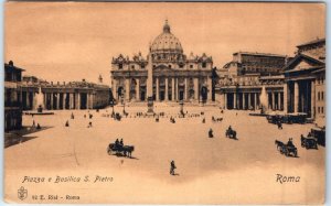 Postcard - St. Peter's Square and Basilica - Rome, Italy