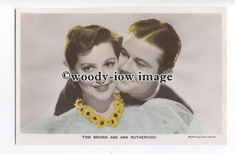 b4117 - Film Actress Ann Rutherford & Actor Tom Brown - Film Partner postcard