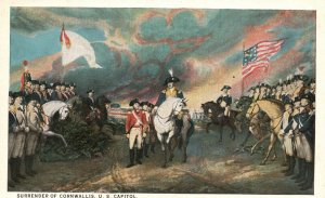 Vintage Postcard 1920s Surrender of Cornwallis US Capitol Painting John Trumbull