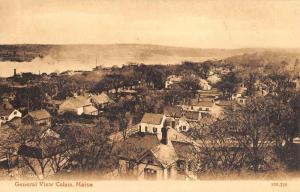 Calais Maine Birdseye View Of City Antique Postcard K17024