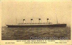 White Star Olympic Ship Sister Ship of the Titanic Ship Unused minor corner wear
