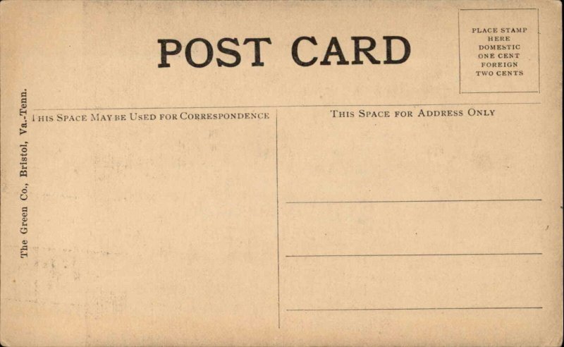 Bristol Tennessee Virginia Big Creek Park Train Tracks c1910 Postcard