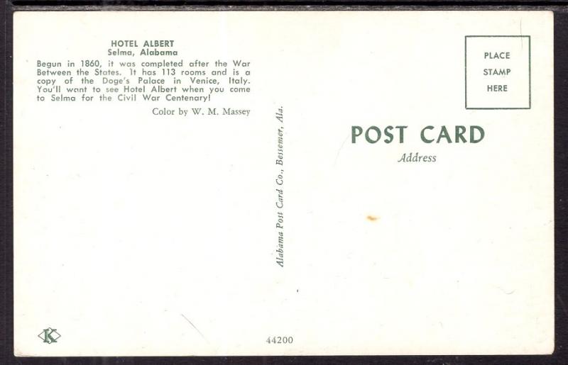 Hotel Albert,Selma,AL BIN