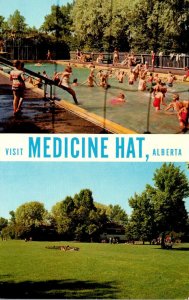 Canada Alberta Visit Medicine Hat Showing Rotary Park and Swimming Pool