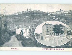 Pre-Chrome GRAND HOTEL Perugia - Umbria Region Italy F6649