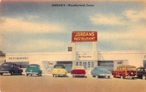Weatherford Texas Jordan's Restaurant Vintage Postcard AA29337