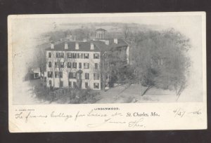 ST. LOUIS MISSOURI LINDENWOOD COLLEGE 1906 VINTAGE POSTCARD BOLIVAR OHIO