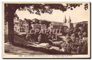 Old Postcard Louvesc Ardeche La Vallee d'Ay and the City