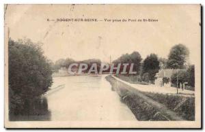 Old Postcard Nogent sur Seine View from the Bridge St Edme