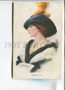 482102 C.W. BARBER Belle Girl FASHION Fair BELLE Vintage postcard #677-3