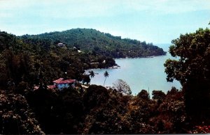 Malaysia Penang North Coast View Of Winding Road Along Tanjong Bungah Bay