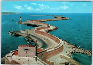 c1970s Molfetta, Italy Porto Foraneo Harbor Lighthouse Boats Chrome 4x6 PC M26