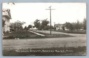 PARKER PRAIRIE MN RESIDENCE STREET ANTIQUE REAL PHOTO POSTCARD RPPC