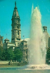 USA Greetings From Philadelphia Pennsylvania City Hall Postcard 07.74