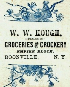1860's Engraved W.W Hough Groceries & Crockery P176