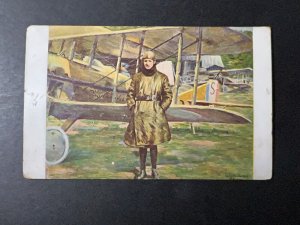 Mint France Aviation Postcard Guynemer Portrait J F Bouchor