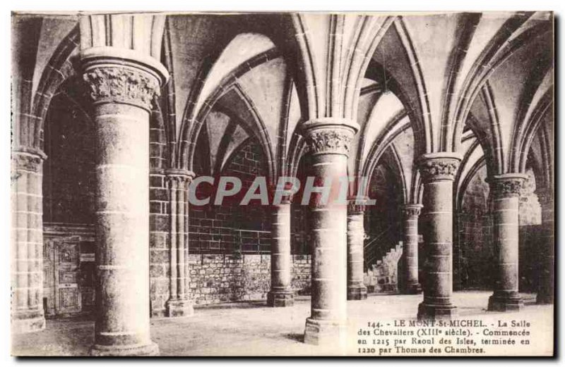 Le Mont Saint Michel - The Knights' Hall - Old Postcard