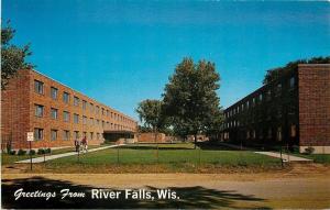 River Falls~Wisconsin State College~Men's Dorms~Stratton & Prucha Halls~1960s PC