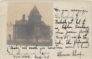 H97/ Toulon Illinois RPPC Postcard c1910 Toulon Academy School 23