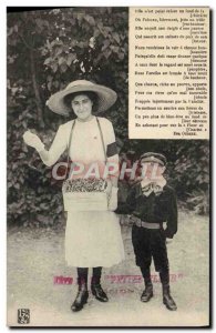 Postcard Old Woman Petits Metiers Child Dijon Merchant flowers