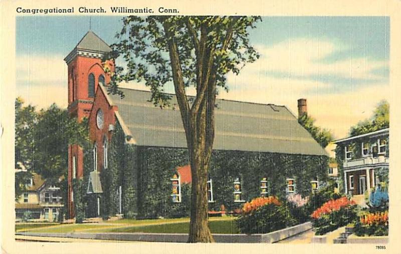 Congregational Church Willimantic Connecticut CT Linen