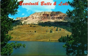 Beartooth Butte and Lake Red Lodge Montana Postcard