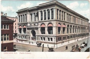 Post Office, Chicago, Illinois, Antique 1910 Postcard