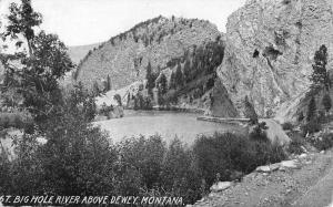 Dewey Montana Big Hole River Waterfront Antique Postcard K86059