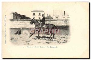 VINTAGE POSTCARD Hippisme Saumur Horse High School Not Spani