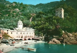 Vintage Postcard San Fruttuoso Scorio Panoramico Along Mountainous Coastline IT