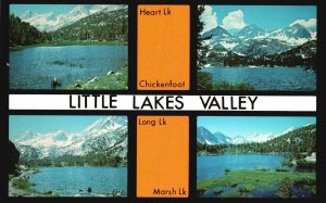 Vintage Postcard Little Lakes Valley Eastern Sierra Headwaters Rock California