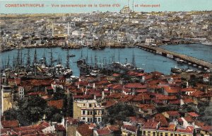 Lot181  constantinople  istanbul turkey panoramic view of the golden horn ship