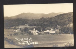 RPPC PLYMOUTH VERMONT VT. HOME OF CALVIN Coolidge real photo postcard