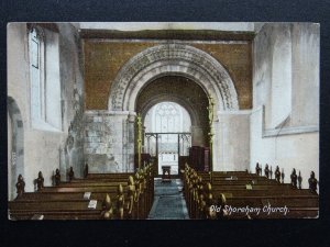 Sussex SHOREHAM St. Nicolas Church Interior c1905 Postcard by The Wrench Series