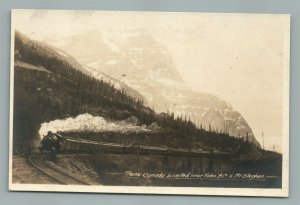 YOHO BC TRANS CANADA LIMITED TRAIN VINTAGE REAL PHOTO POSTCARD RPPC