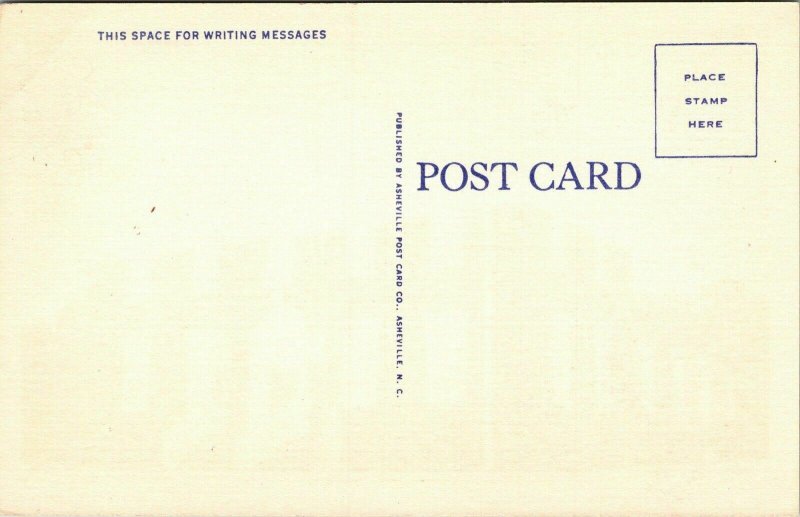 US Post Offic Radford Virginia VA Flag Linen Postcard VTG UNP Unused Vintage 